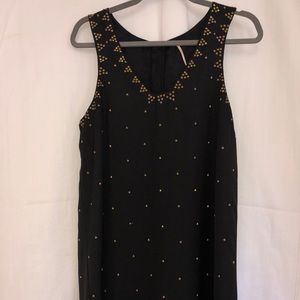 Free People Black Gold Studded Dress